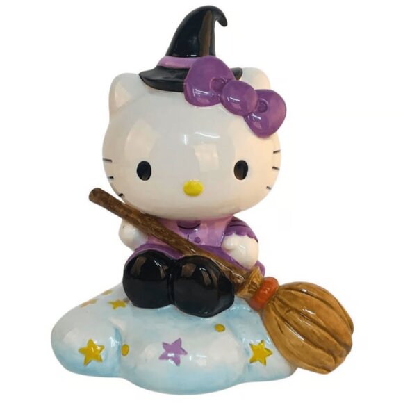 Blue Sky Clayworks Hello Kitty Halloween Flying Witch Figurine - 23546 - Picture 1 of 2